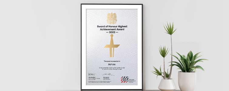 DLF Offices are awarded the highest safety award – The sword of Honour Award by the British Safety Council