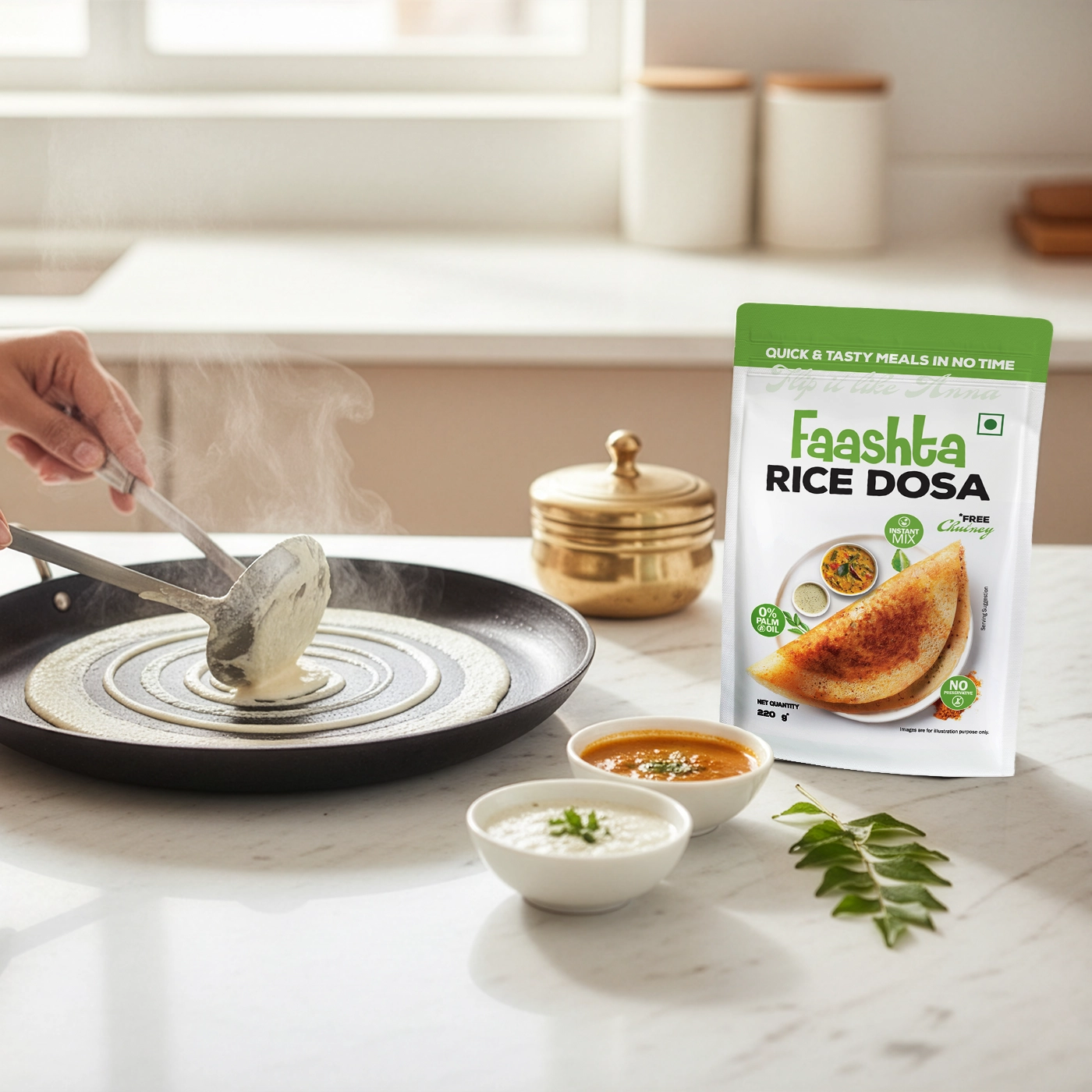 Rice Idli & Coconut Chutney