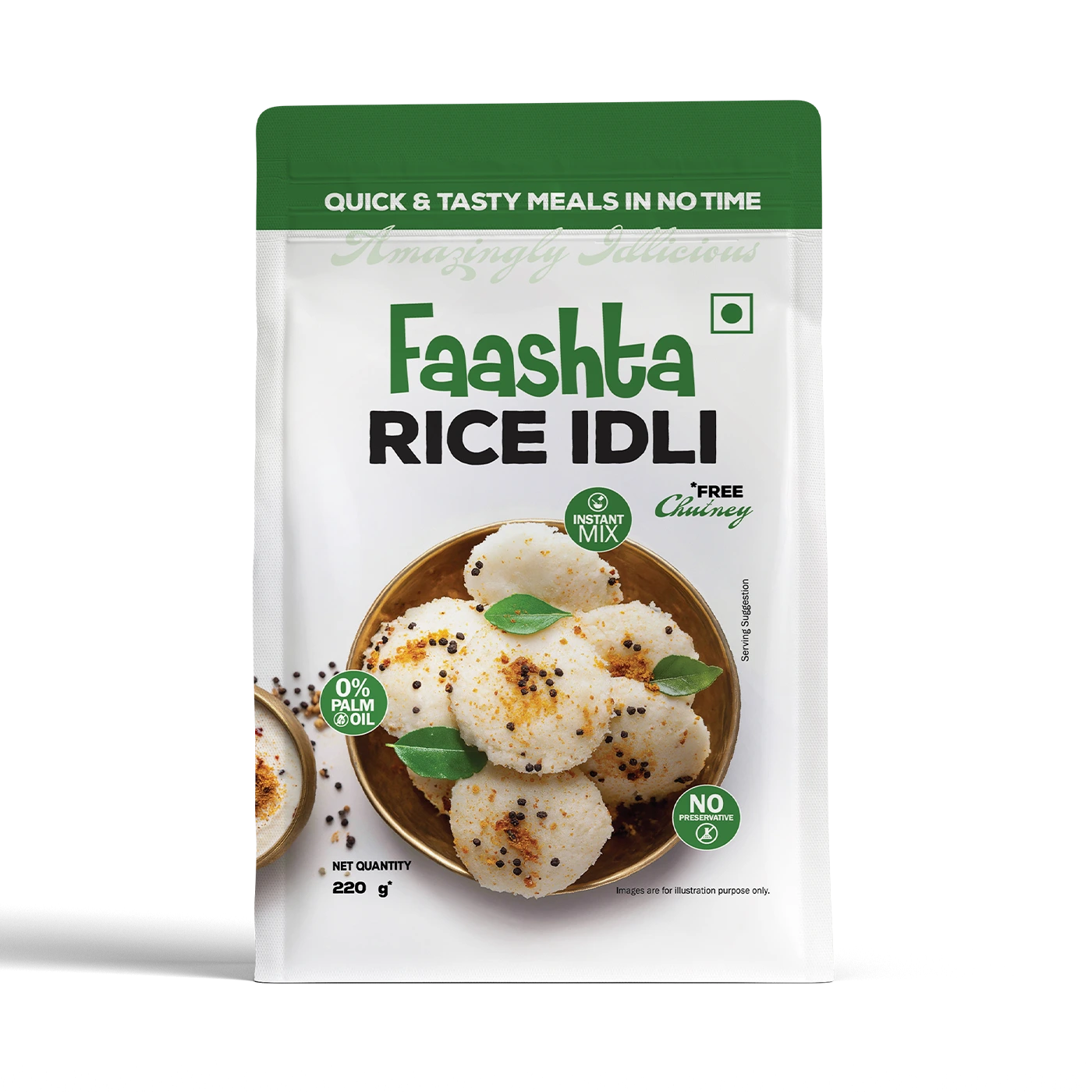 Rice Idli & Coconut Chutney