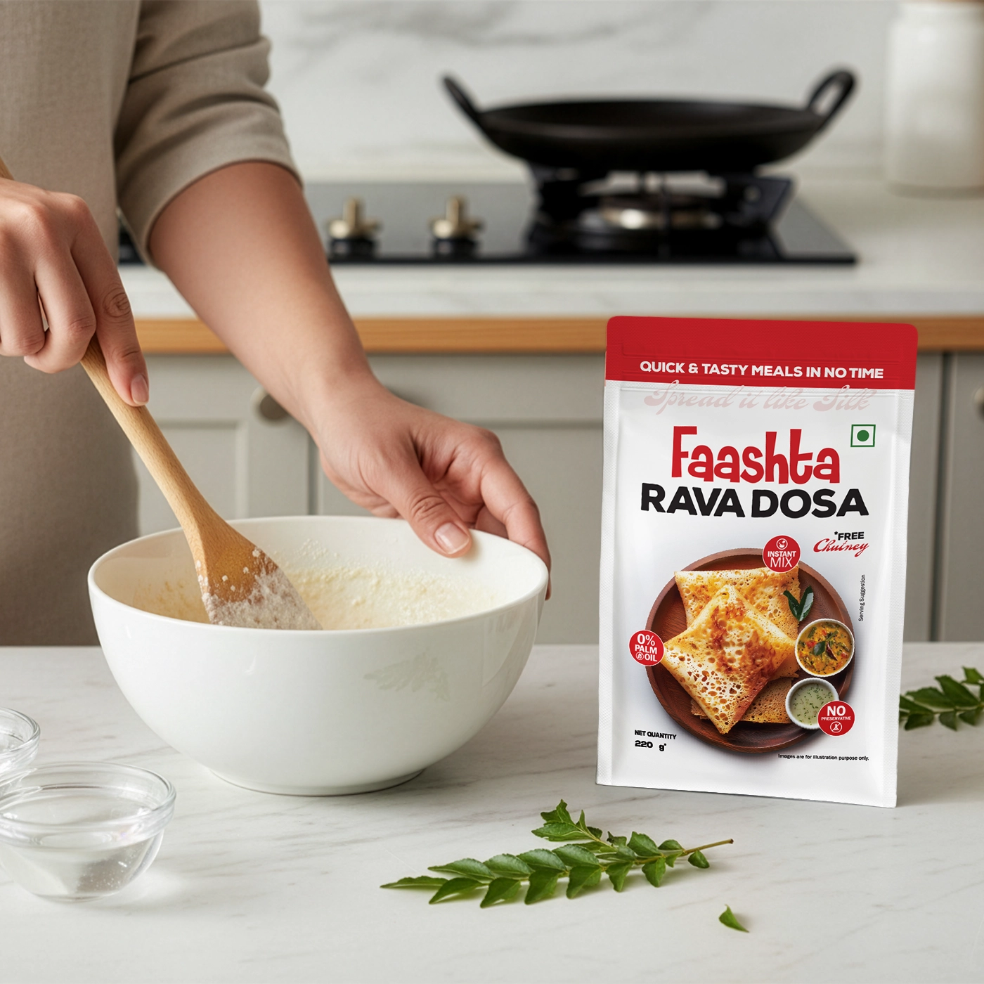 Rava Dosa & Coconut Chutney